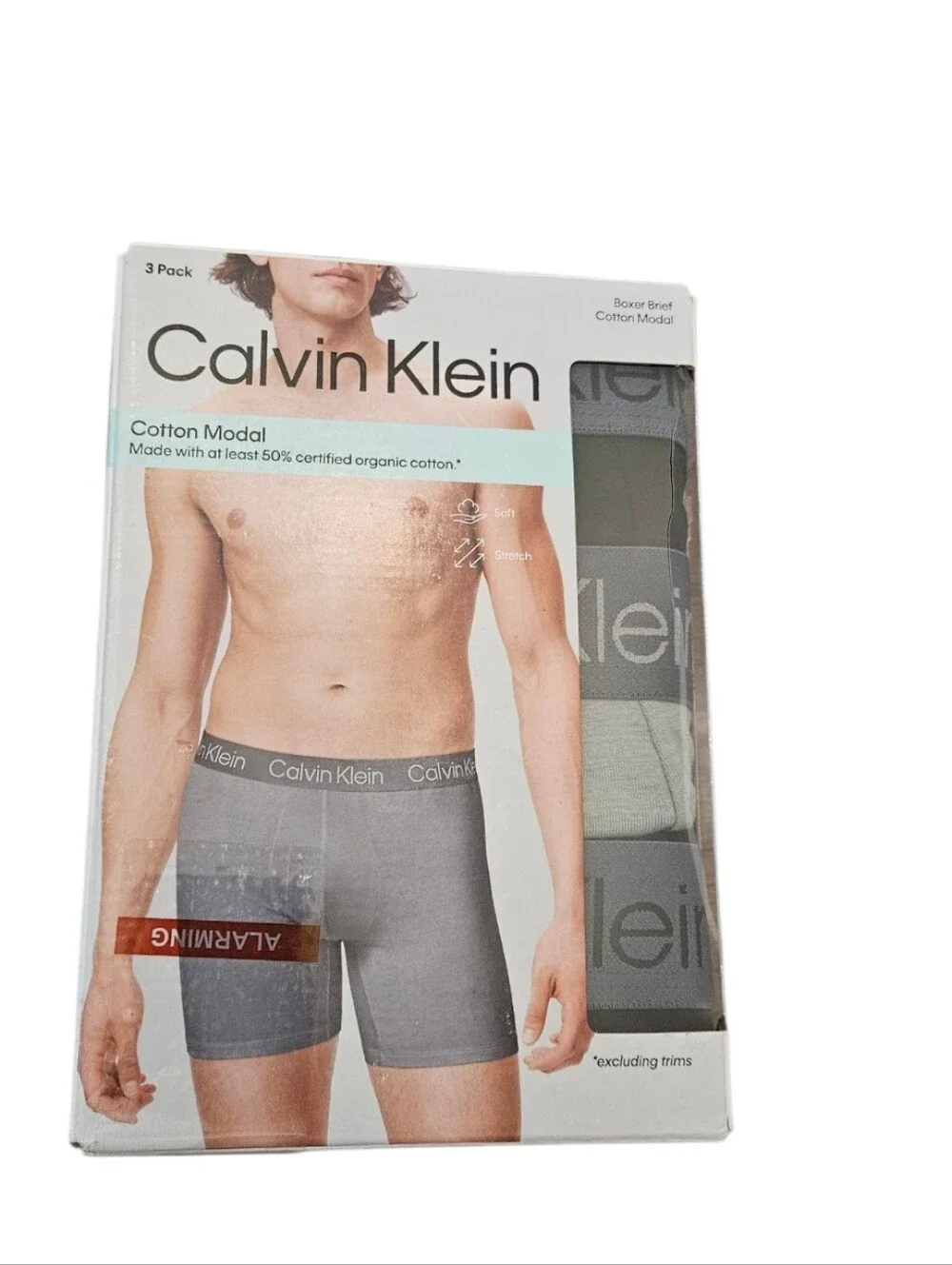 Calvin Klein Cotton Modal Boxer Briefs - Gray Pack NEW Mens XL